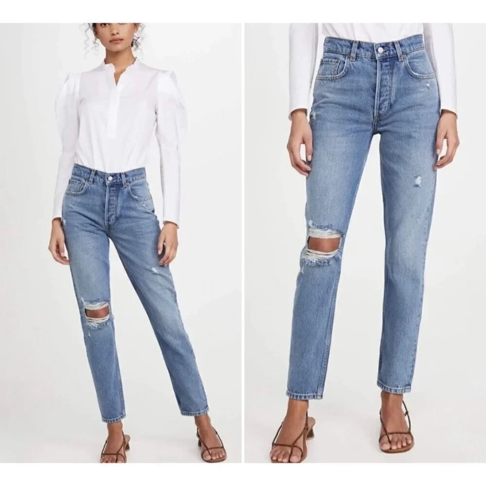 Boyish Womens Sz 27 The Billy High Rise Skinny Denim Jeans in GREAT DICTATOR